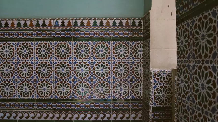 A picture of Moroccan tiles
