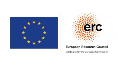 Imageof the European Union Flag and the European Research Council logo